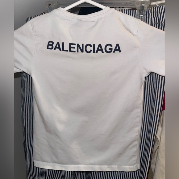 Balenciaga tee t-shirt white pristine 128 = 7 / 8 kids youth see measurements - Picture 4 of 10
